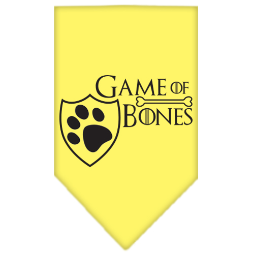 Game of Bones Screen Print Bandana Yellow Small